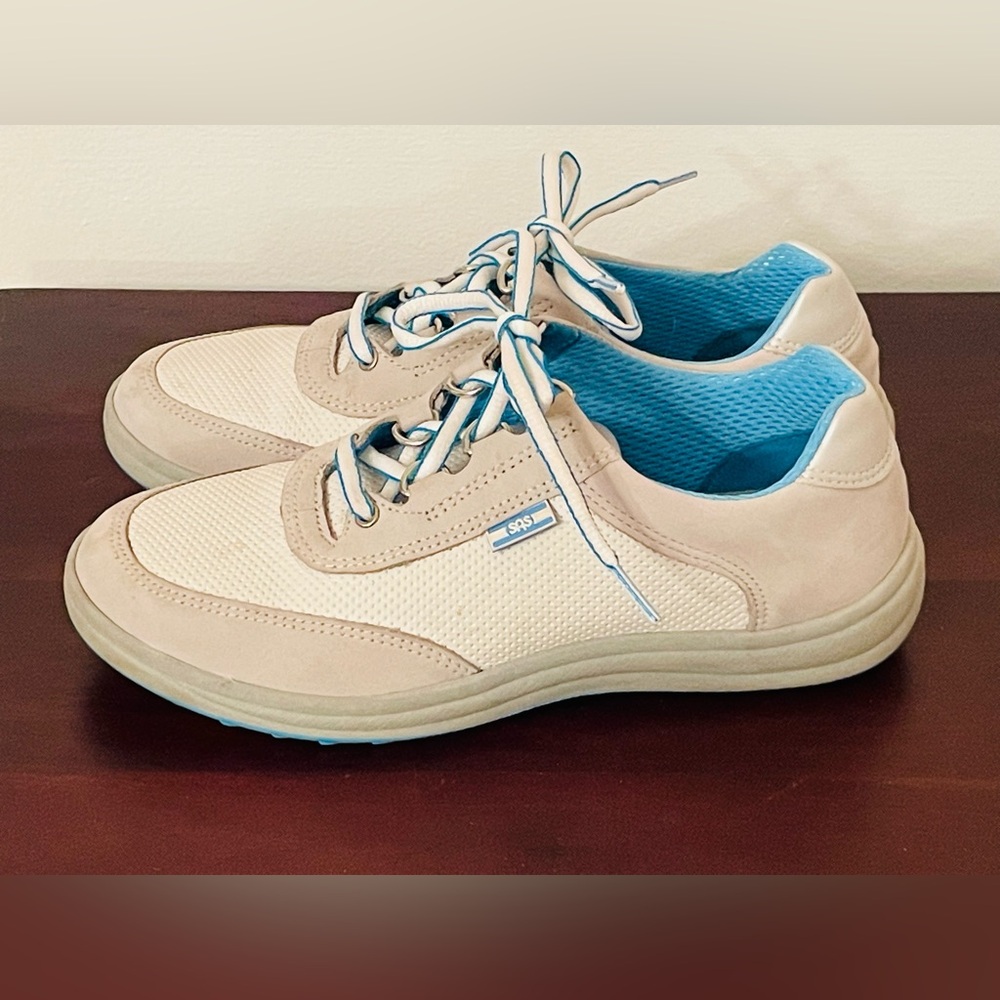 SAS Sporty Sneakers Walking Shoes 5M Light Gray/Grayish White - Picture 6 of 11